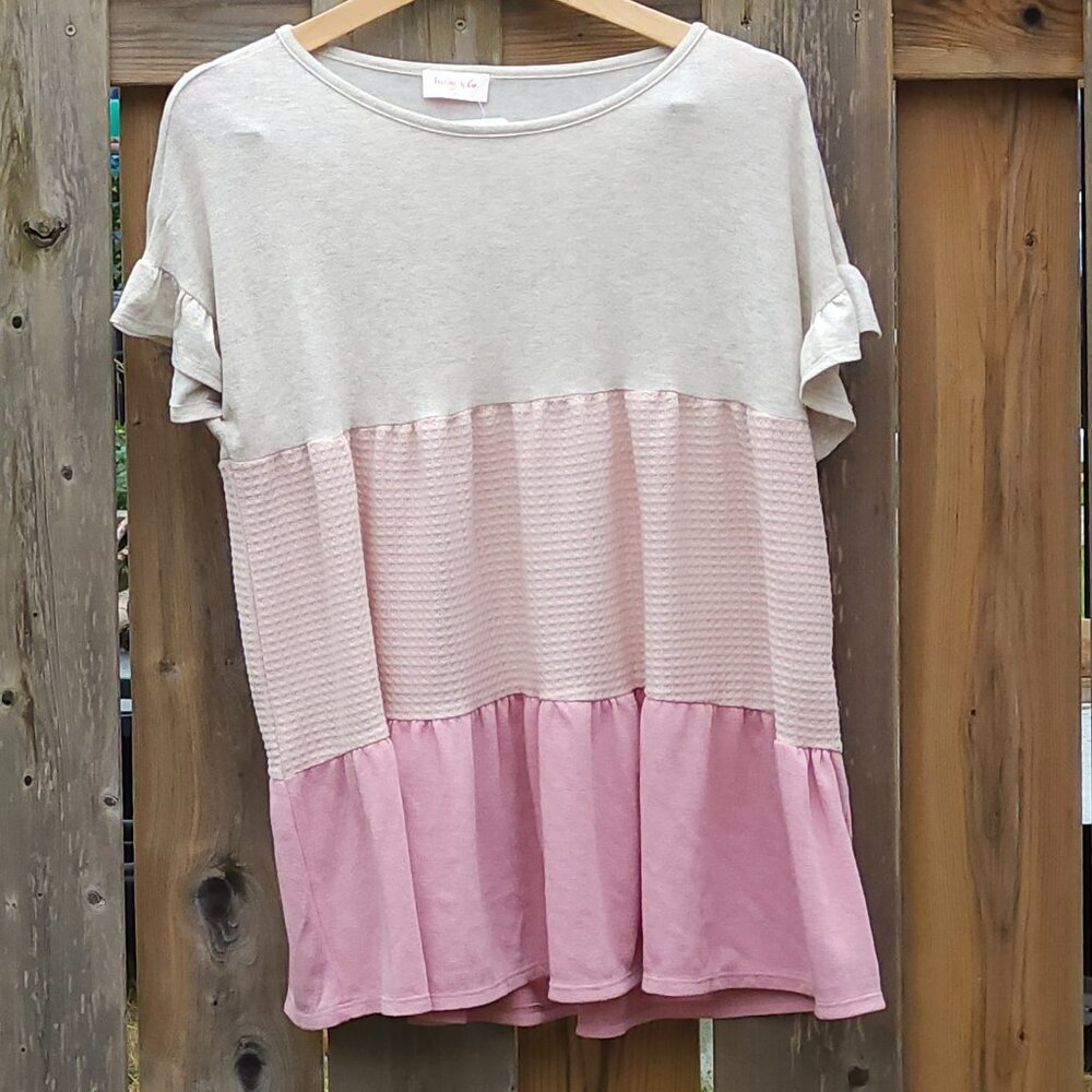 PRETTY Hailey & Co. Romantic Patchwork Blouse Women's Size Small BNWT